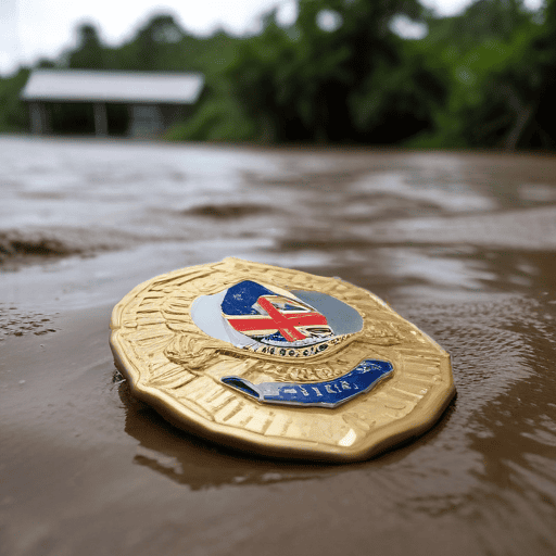 Illustration of 160 Police Officers on standby as flooding continues
