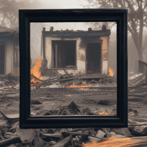 Illustration of $200k House Destroyed in Fire