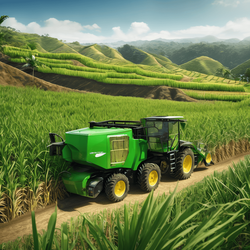 Fiji Tests First Hillside Sugarcane Harvester from Japan
