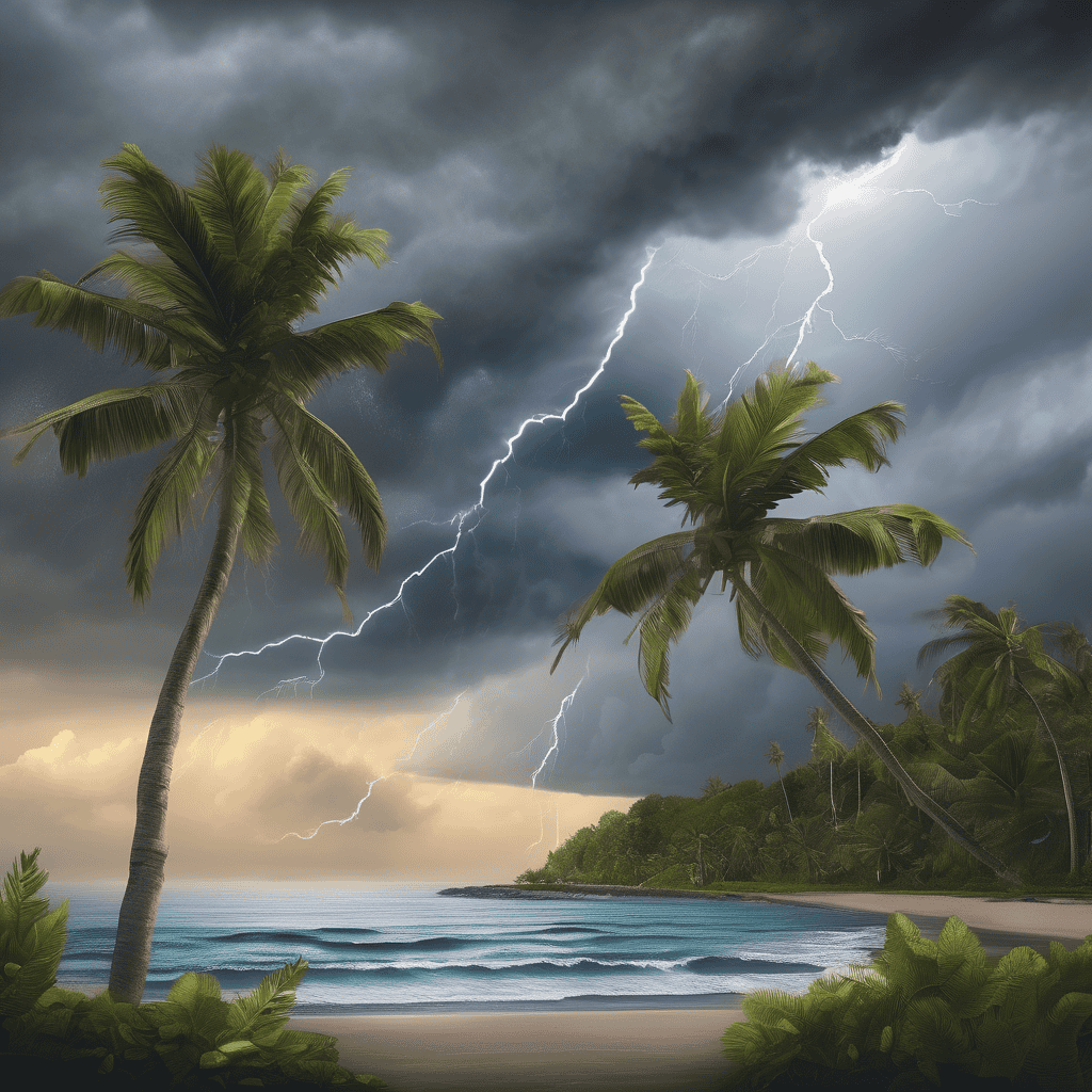 Fiji Weather Bulletin: Low-Pressure Trough Brings Widespread Showers and Thunderstorms with Southeast Winds