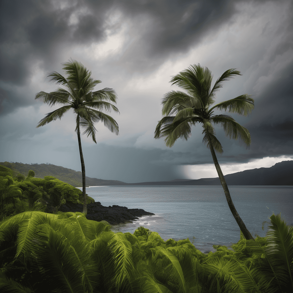 Fiji Weather Forecast: Moist Easterly Winds, Cloudy with Showers and Possible Thunderstorms; Moderate to Rough Seas and Rotuma Strong Wind Warning