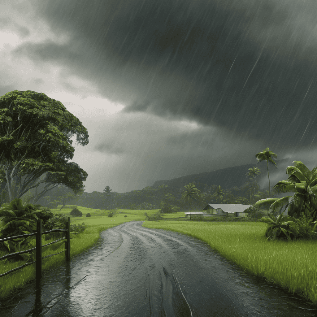 Fiji Weather Alert: Heavy Rain Warning Remains in Effect for Eastern Viti Levu, Northern Division, Lau, Lomaiviti, and Kadavu with Flash Flood Risk