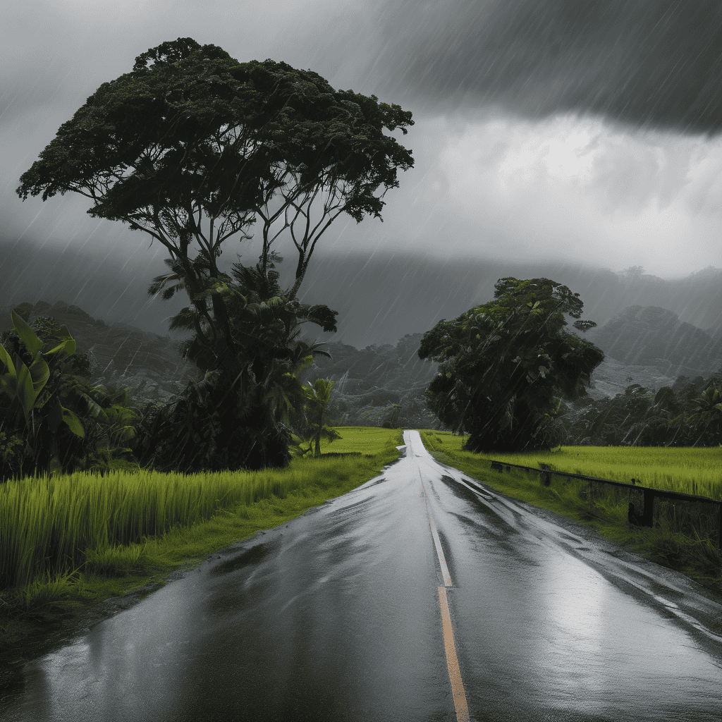 Fiji Heavy Rain Warning for Eastern Viti Levu, Yasawa, Northern Division, Lau and Kadavu with Thunderstorms and Localised Flood Risk