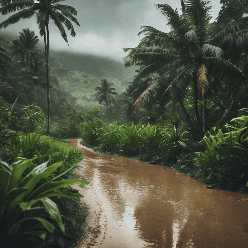 Fiji Heavy Rain Alert in Effect for Northern Division, Eastern Viti Levu, Yasawa, Lau and Lomaiviti Regions with Flood Risk