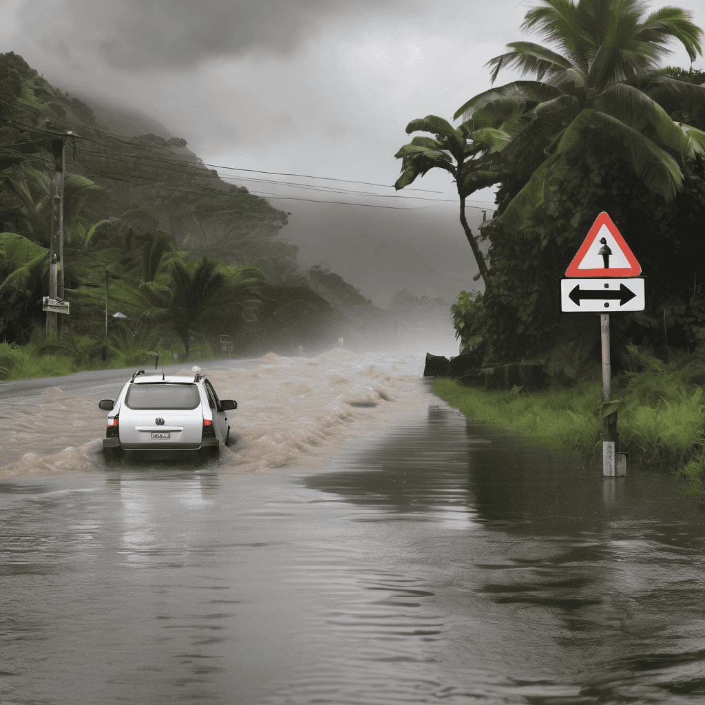 Lautoka Floods Submerge Vaivai Crossing, Stranding Commuters