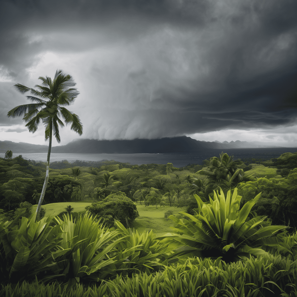 Fiji Weather Bulletin: Moist North to Northeast Winds Ahead of Approaching Low-Pressure Trough with Heavy Showers, Thunderstorms and Flash Flood Risk