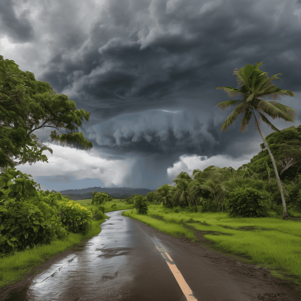 Fiji Weather Forecast: Cloudy Conditions with Showers, Thunderstorms, and Flood Risk Across Islands