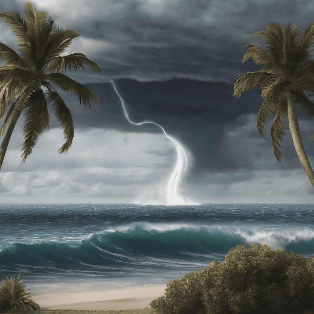 Fiji Coral Coast Waterspout Damages Home