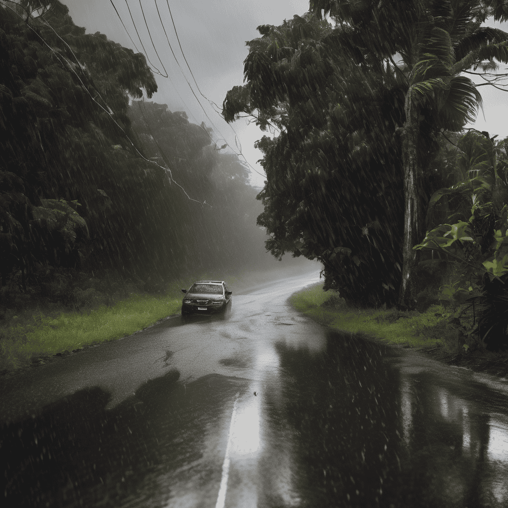 Fiji Weather Alert: Heavy Rain and Flash Flood Warning with Strong Winds Across Fiji Amid Trough of Low Pressure