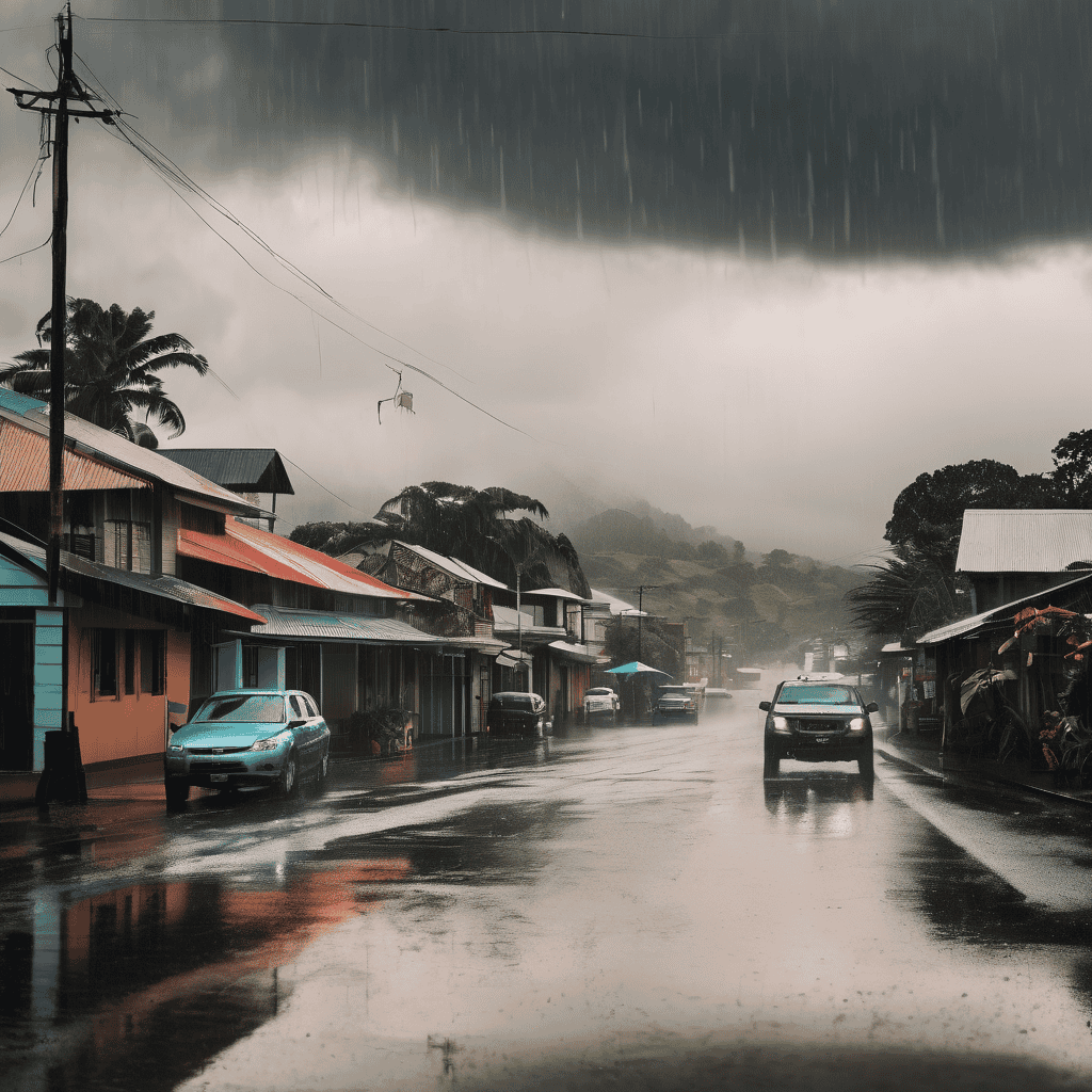 Fiji Weather Alert: Heavy Rain and Flash Flood Warnings with Strong Northwest Winds Across the Fiji Islands