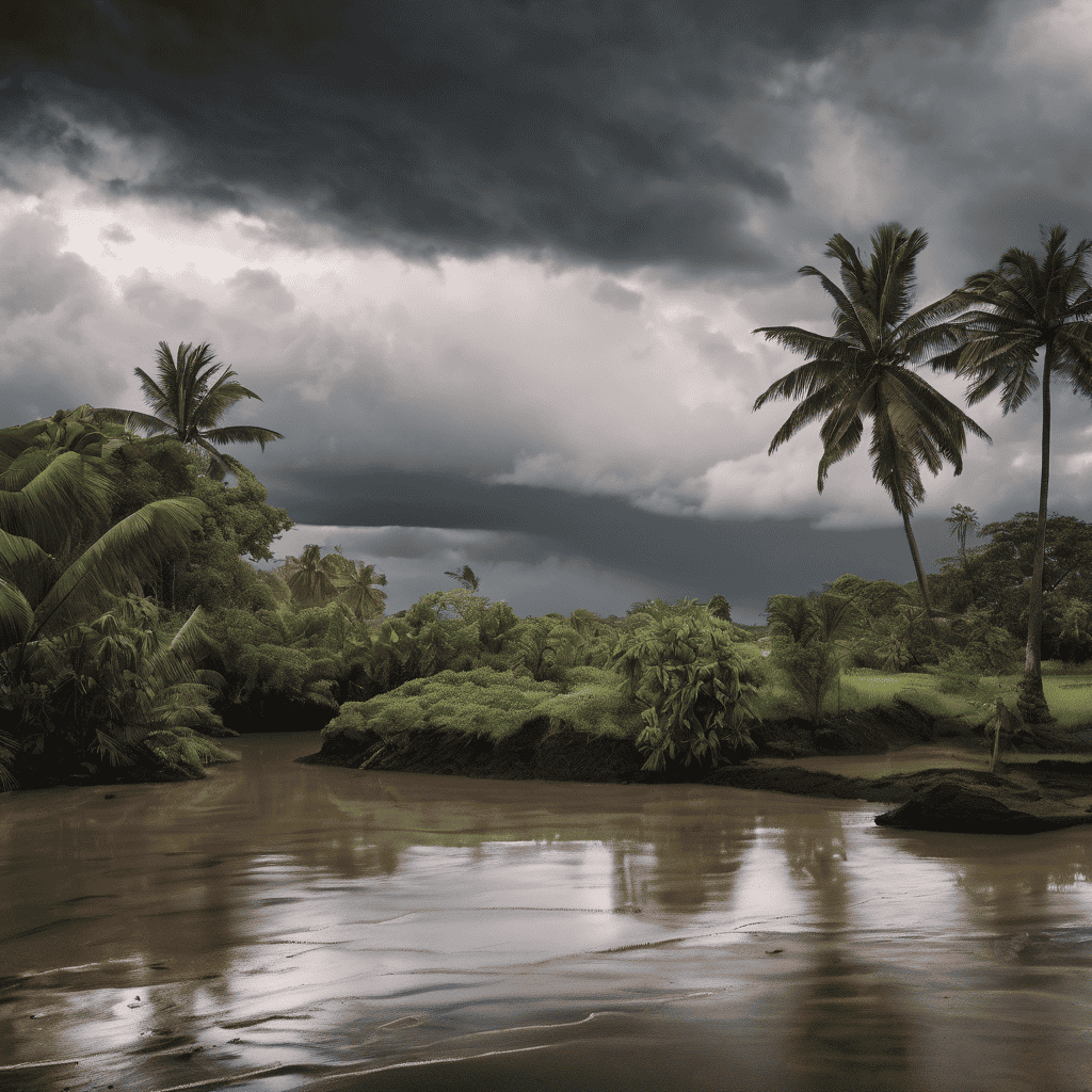Fiji Weather Forecast: Scattered Showers and Thunderstorms with Flood Risk as Northerly Winds Persist