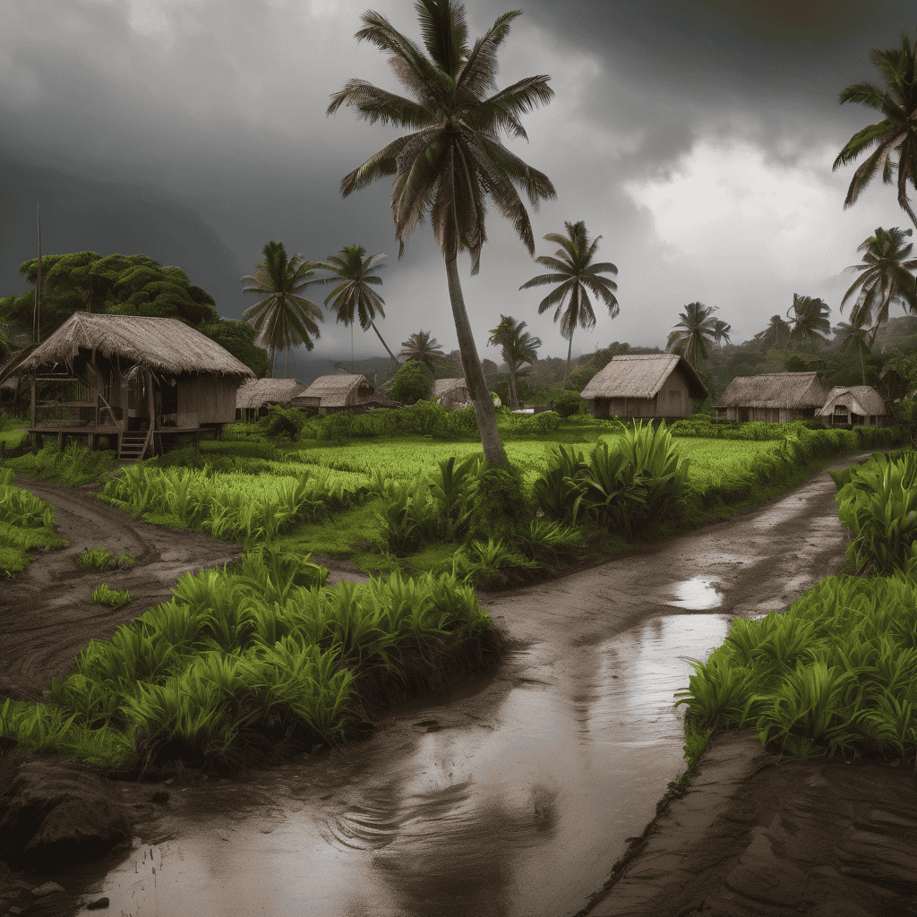 Fiji Weather Bulletin: Heavy Rain Alert and Strong Wind Warnings as Tropical Disturbance TD07F Approaches, Flash Flood Risk