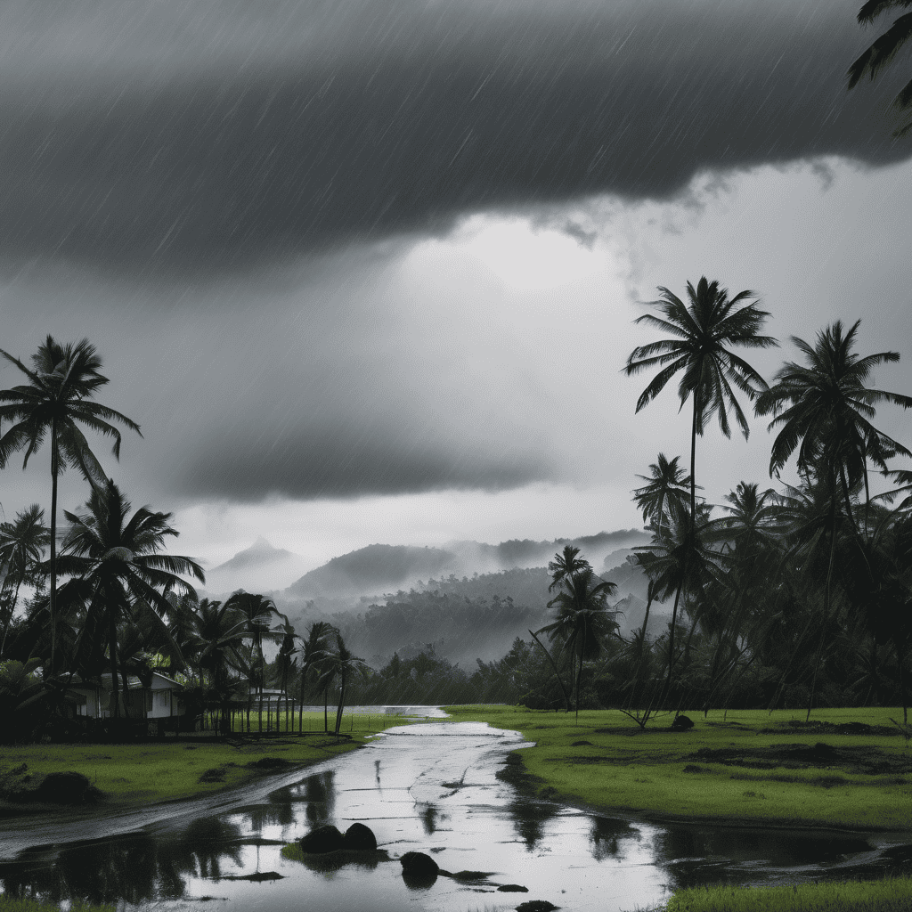Severe Thunderstorm Warning for Heavy Rainfall in Macuata, Interior and Northern Viti Levu, Fiji