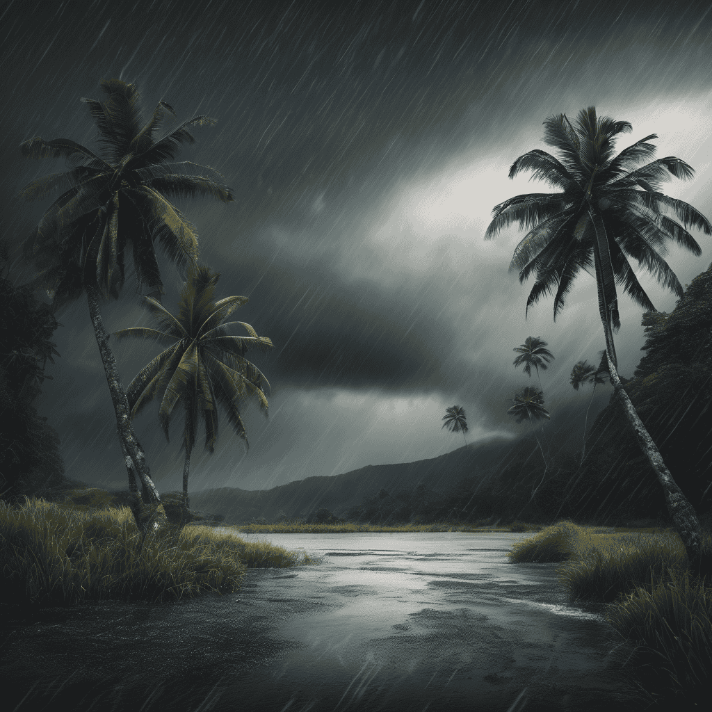 Fiji Severe Thunderstorm Warning for Northern Viti Levu and Eastern Vanua Levu with Heavy Rain Alert for Vanua Levu, Taveuni and Nearby Islands