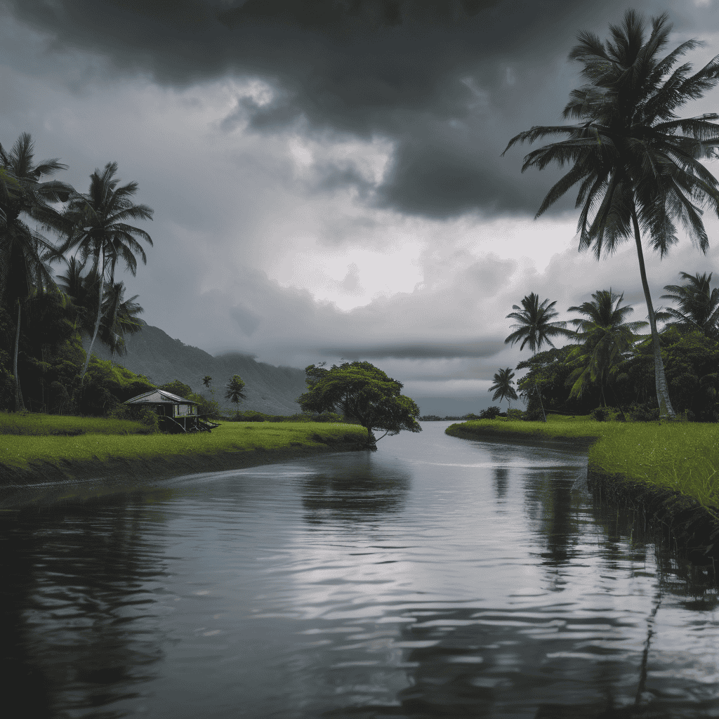 Fiji Weather Forecast: Cloudy with Showers and Thunderstorms, Flood Risk Across Viti Levu and Island Groups as Northeast Winds Increase