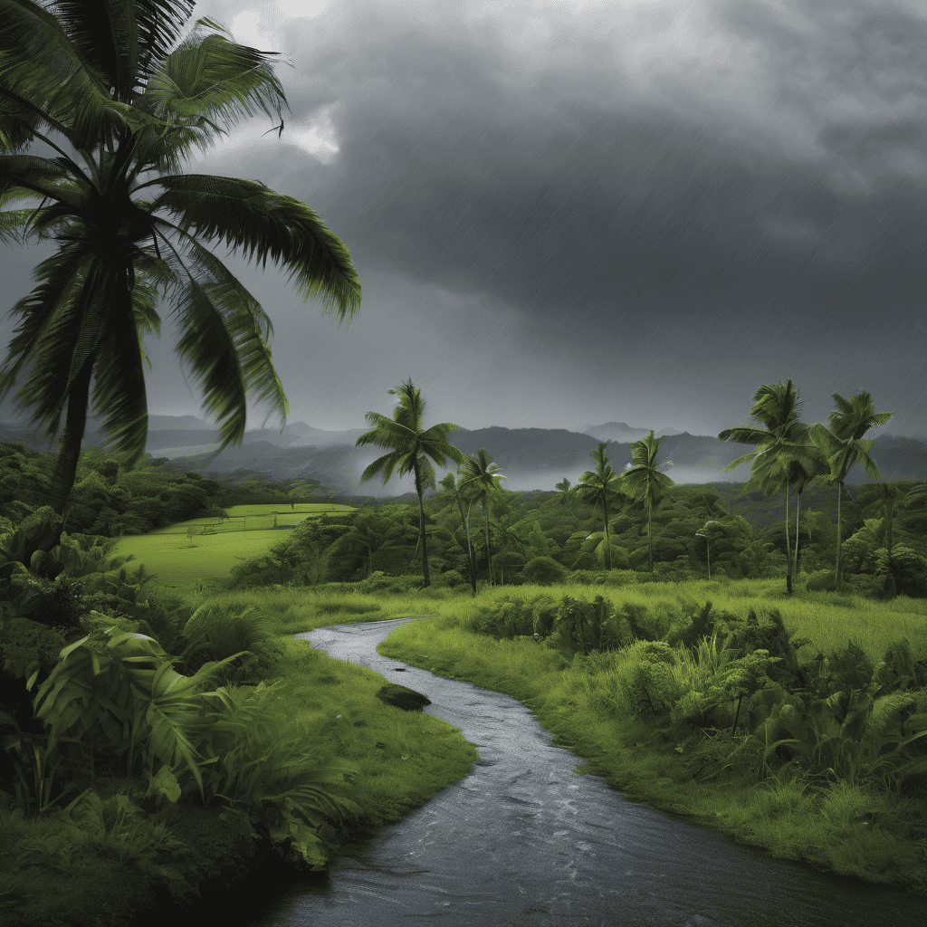 Fiji Severe Thunderstorm Warning for Heavy Rainfall in Northwestern and Interior Viti Levu