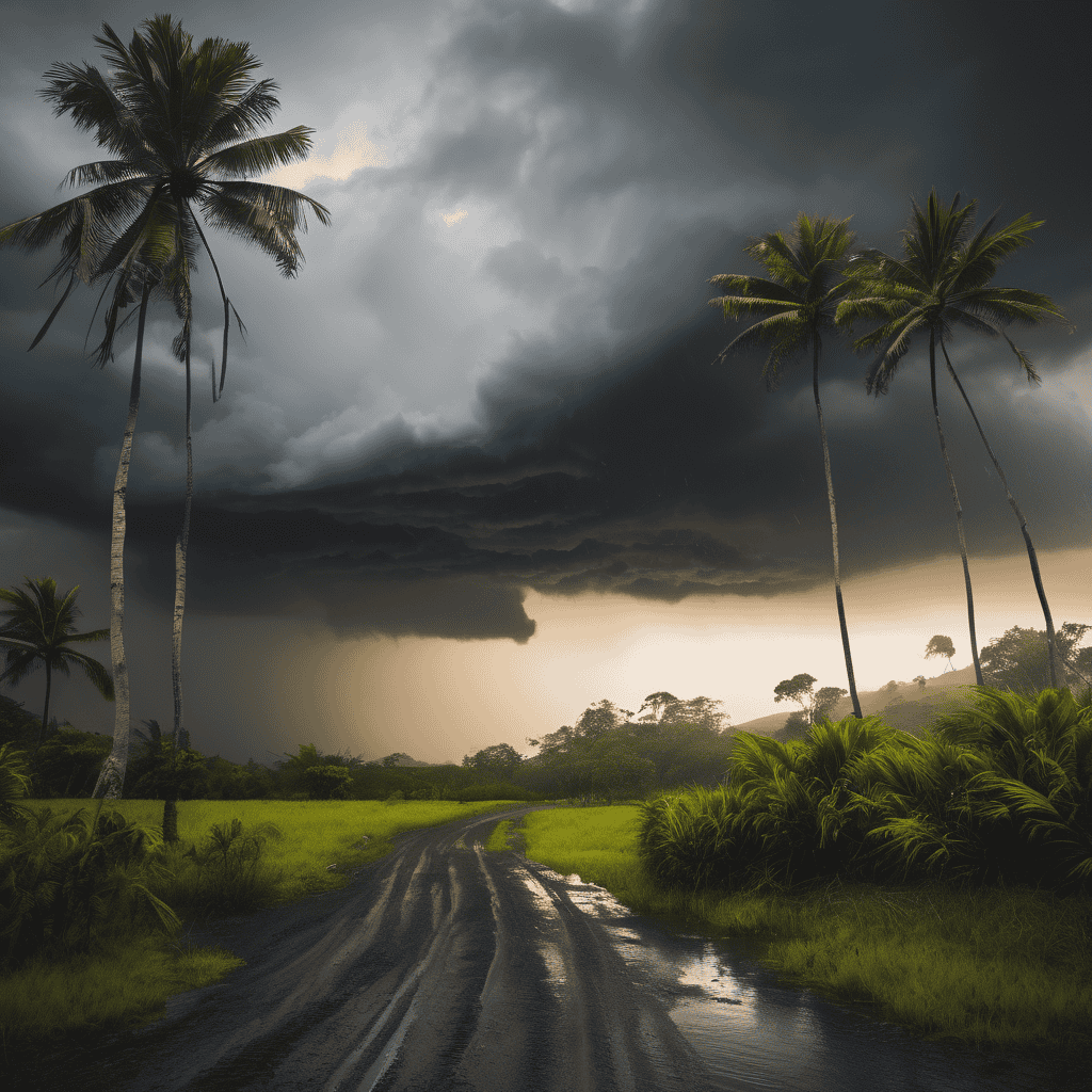 Fiji Severe Thunderstorm Warning: Heavy Rain and Flash Flood Risk in Interior and Southern Viti Levu and Vanua Levu