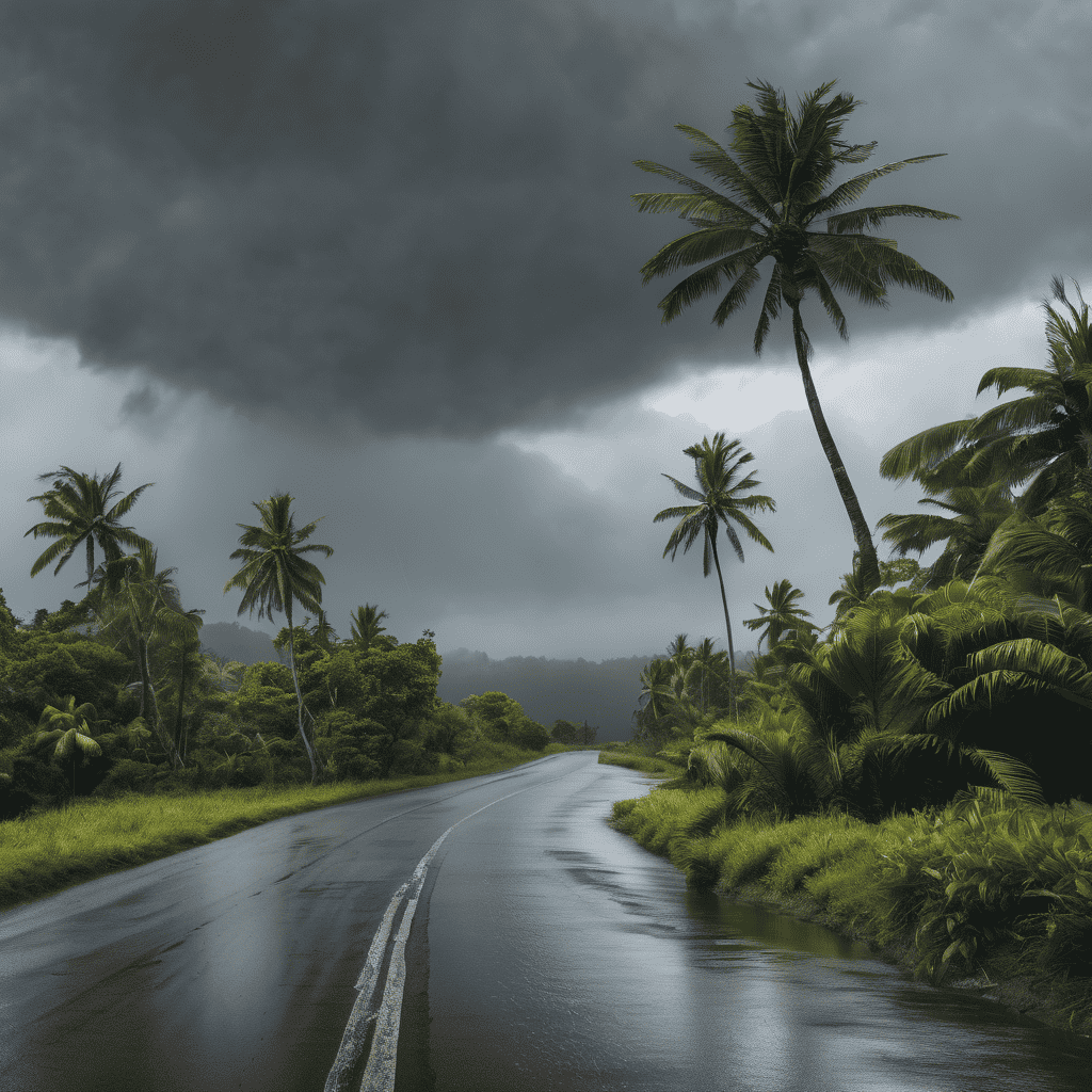 Fiji Weather Alert: Heavy Rain for Western Division and Kadavu with Strong Winds and Flash Flood Risk