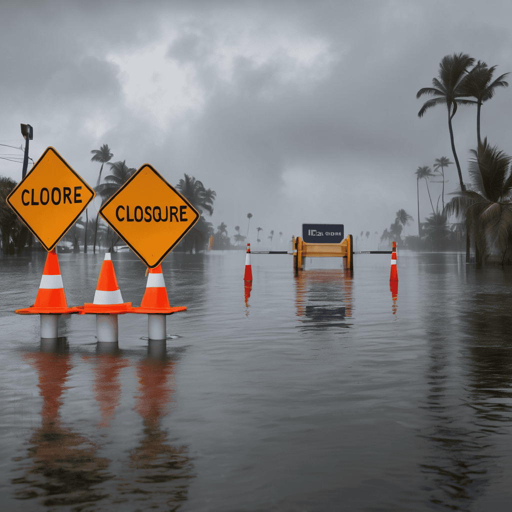 Western Division on Edge as Heavy Rain Triggers Road Closures and Flood Warnings