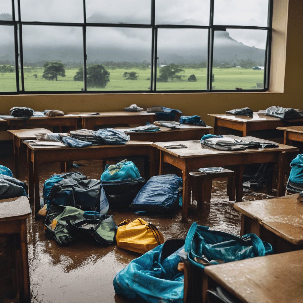 Nadi Floods Push Fiji Residents to School Shelter
