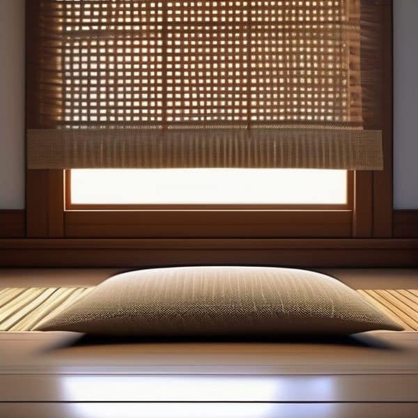 Cozy window with a cushion for relaxing and enjoying natural light in a peaceful indoor setting.