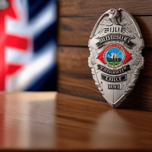 Illustration of 6 police dogs and handlers honoured