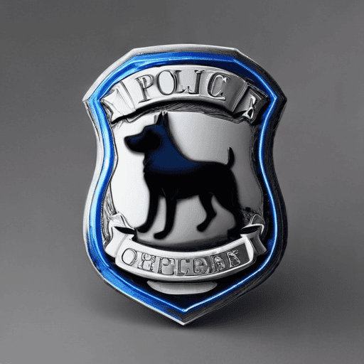 Illustration of 6 police dogs and handlers honoured