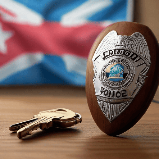 Illustration of Accused Policeman Suspended for Minivan Theft