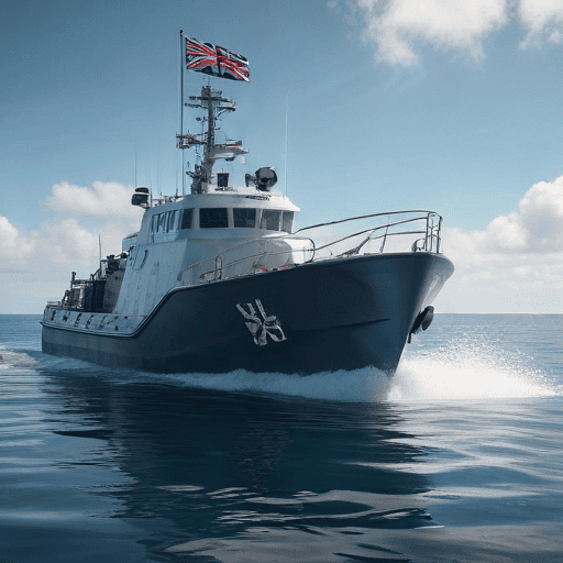 Illustration of Australia handover state-of-the-art vessel RFNS Timo to Fiji