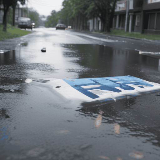 Illustration of Authorities Blamed for Flooding