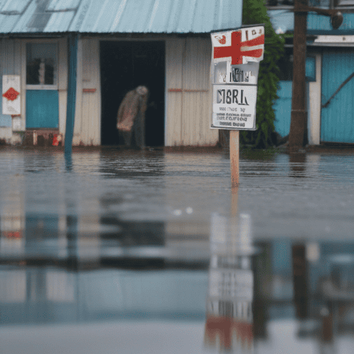 Illustration of Authorities Blamed for Flooding