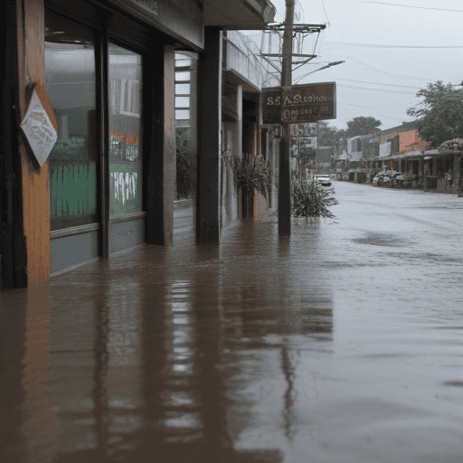 Illustration of Authorities Blamed for Flooding