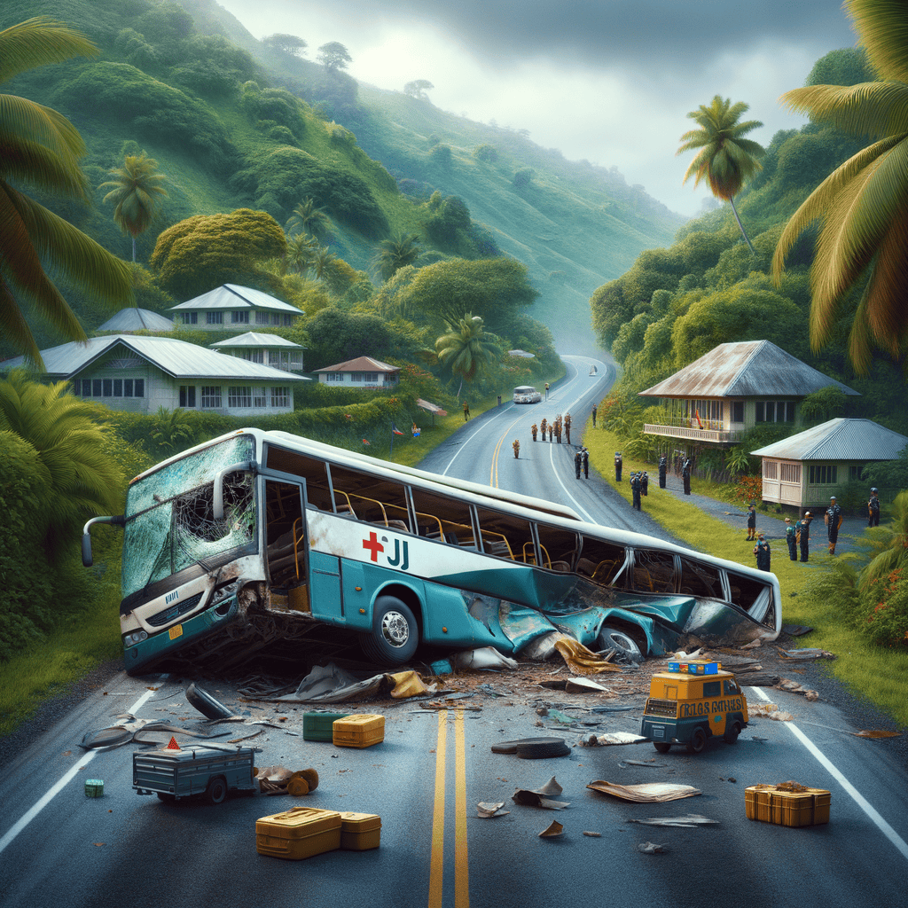 Illustration of Back in history | Bus plunges into gully