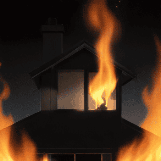 Illustration of California wildfire fueled by high winds forces Malibu evacuations