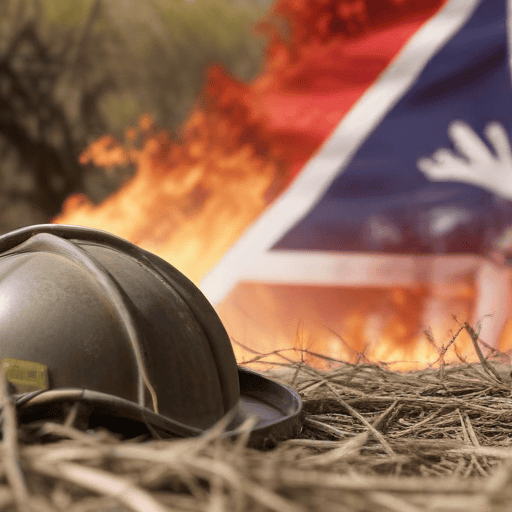 Illustration of California wildfire fueled by high winds forces Malibu evacuations