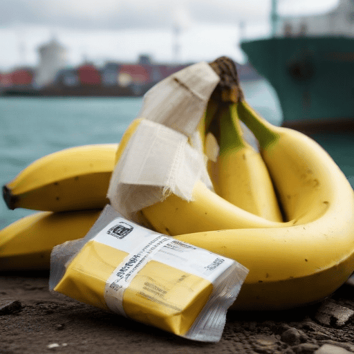 Illustration of Cocaine In Banana Shipment Seized In Spain Labelled ‘Fiji’