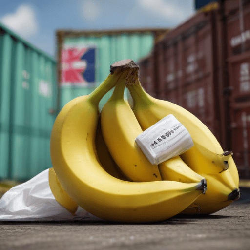 Illustration of Cocaine In Banana Shipment Seized In Spain Labelled ‘Fiji’