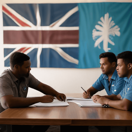 Illustration of Community leaders engage in constructive dialogue on upcoming truth and reconciliation commission