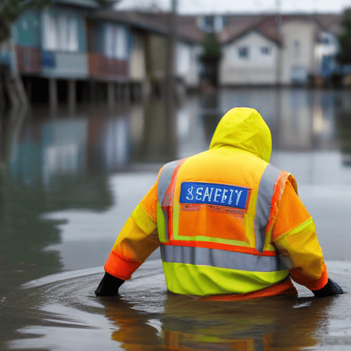 Illustration of DPM Prasad makes whirlwind tour of flood affected areas on New Years eve