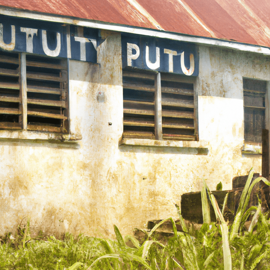 Illustration of Destroyed classroom block yet to be repaired