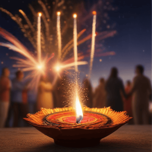 Illustration of Diwali fireworks only allowed from 5pm to 12am