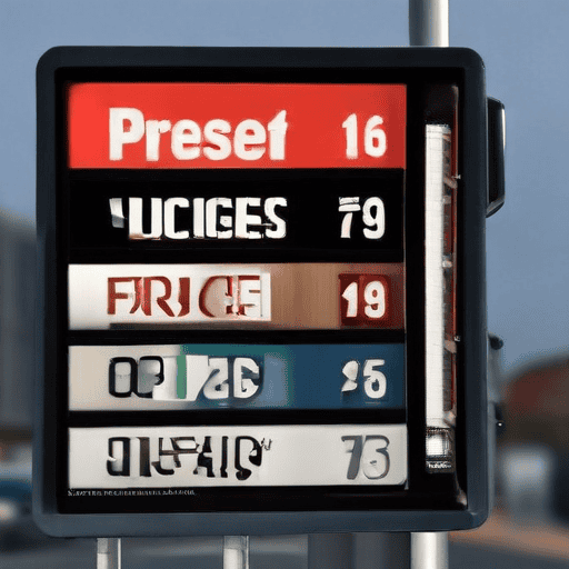 Illustration of Drop in fuel prices