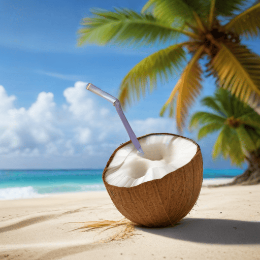 Illustration of Duo delights in roadside green coconut juice business