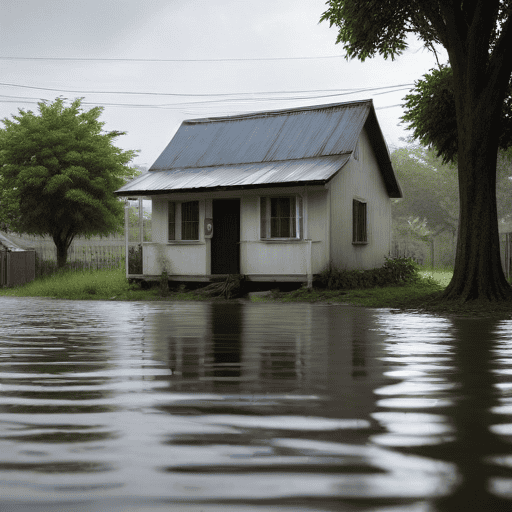 Illustration of Evacuees vacate evacuation centre