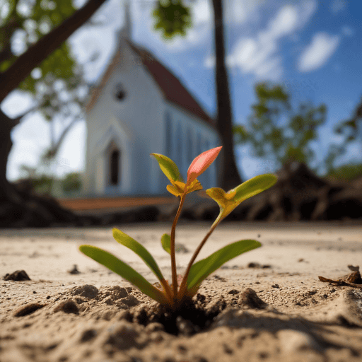 Illustration of FRA, church unite to plant mangroves