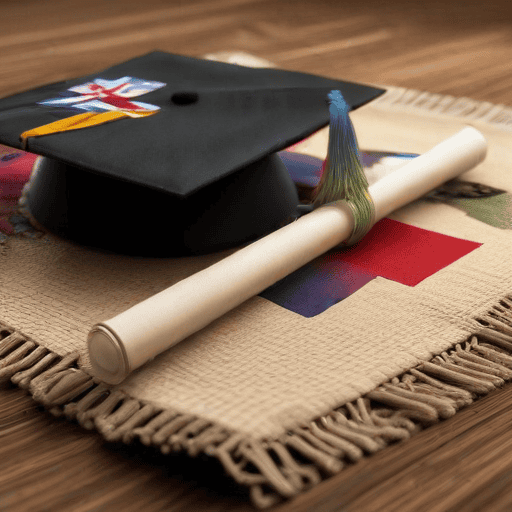 Illustration of Father sheds tears of joy, son grabs Deans Honours