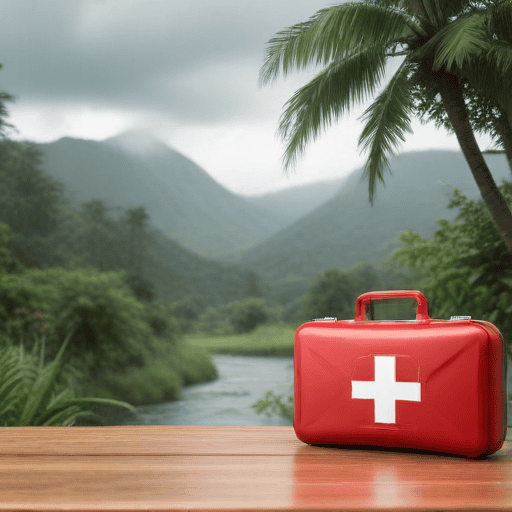 Illustration of Fiji Red Cross Society provides relief to families affected by flooding