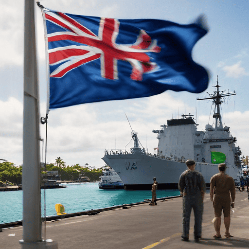 Illustration of Fiji and US military ink new deal