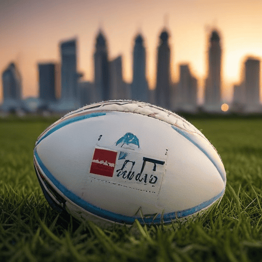 Illustration of Fiji drawn in tough Dubai 7s pool