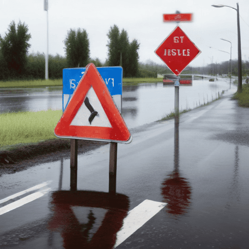 Illustration of Flash floods close off roads in Central Division